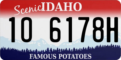 ID license plate 1O6178H
