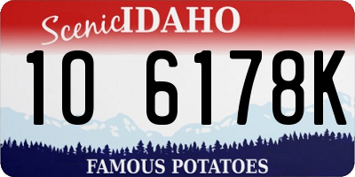 ID license plate 1O6178K