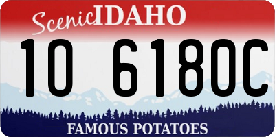 ID license plate 1O6180C