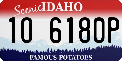 ID license plate 1O6180P