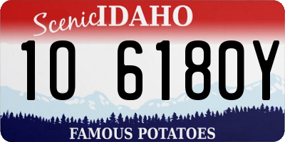 ID license plate 1O6180Y