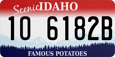 ID license plate 1O6182B