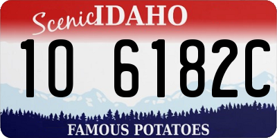 ID license plate 1O6182C