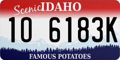 ID license plate 1O6183K