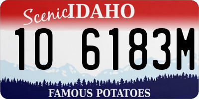 ID license plate 1O6183M