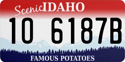 ID license plate 1O6187B