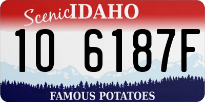 ID license plate 1O6187F