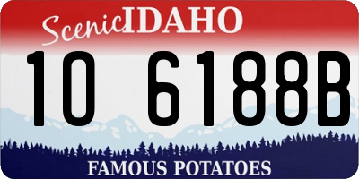 ID license plate 1O6188B