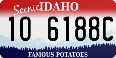 ID license plate 1O6188C