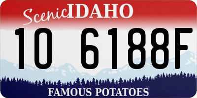 ID license plate 1O6188F
