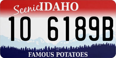 ID license plate 1O6189B