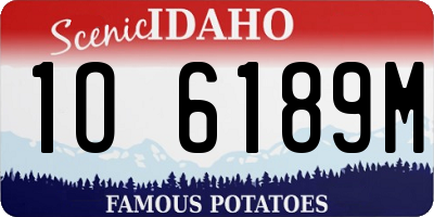 ID license plate 1O6189M