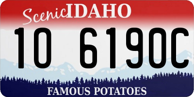 ID license plate 1O6190C