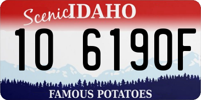ID license plate 1O6190F