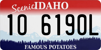 ID license plate 1O6190L