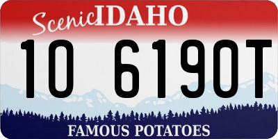 ID license plate 1O6190T