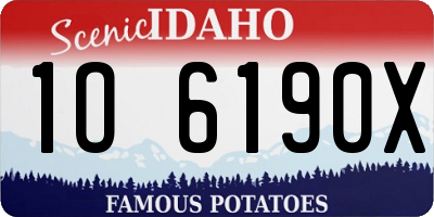 ID license plate 1O6190X