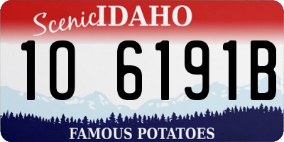 ID license plate 1O6191B