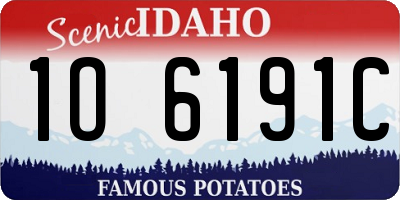 ID license plate 1O6191C