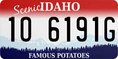 ID license plate 1O6191G