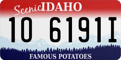 ID license plate 1O6191I