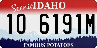 ID license plate 1O6191M