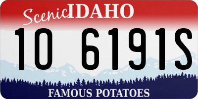 ID license plate 1O6191S