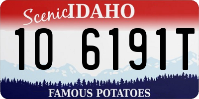 ID license plate 1O6191T