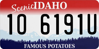ID license plate 1O6191U