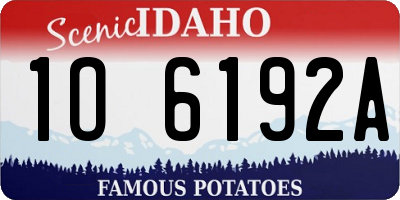 ID license plate 1O6192A