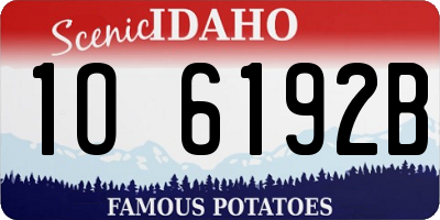 ID license plate 1O6192B