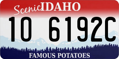 ID license plate 1O6192C