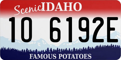 ID license plate 1O6192E
