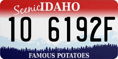 ID license plate 1O6192F