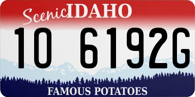 ID license plate 1O6192G