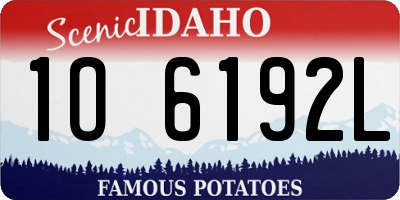 ID license plate 1O6192L