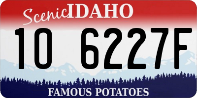 ID license plate 1O6227F