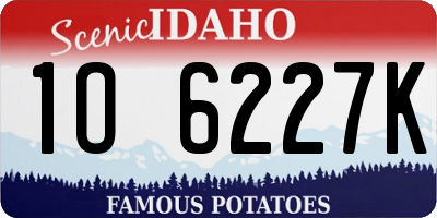 ID license plate 1O6227K