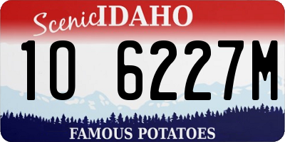 ID license plate 1O6227M