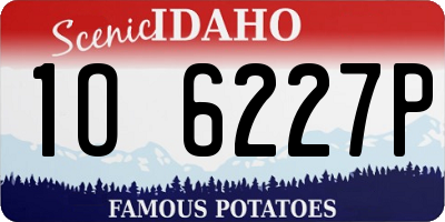 ID license plate 1O6227P