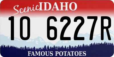 ID license plate 1O6227R