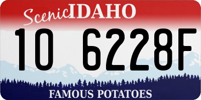 ID license plate 1O6228F