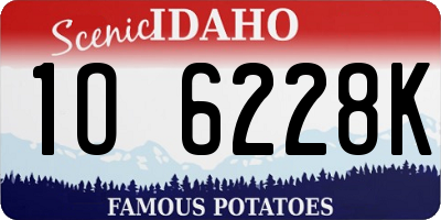 ID license plate 1O6228K
