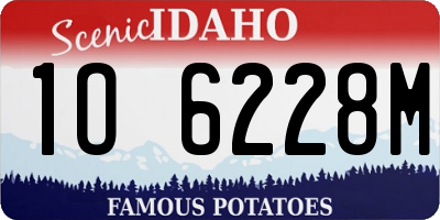 ID license plate 1O6228M