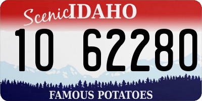 ID license plate 1O6228O