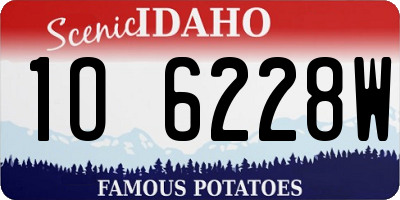 ID license plate 1O6228W
