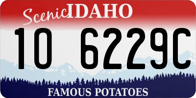 ID license plate 1O6229C