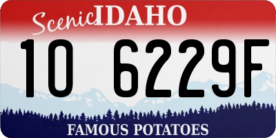 ID license plate 1O6229F