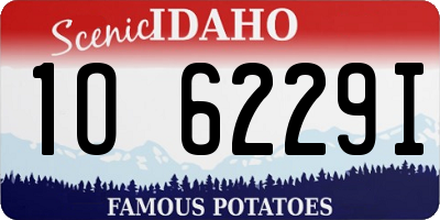 ID license plate 1O6229I