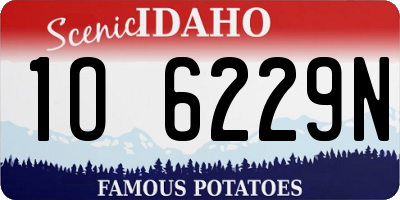 ID license plate 1O6229N